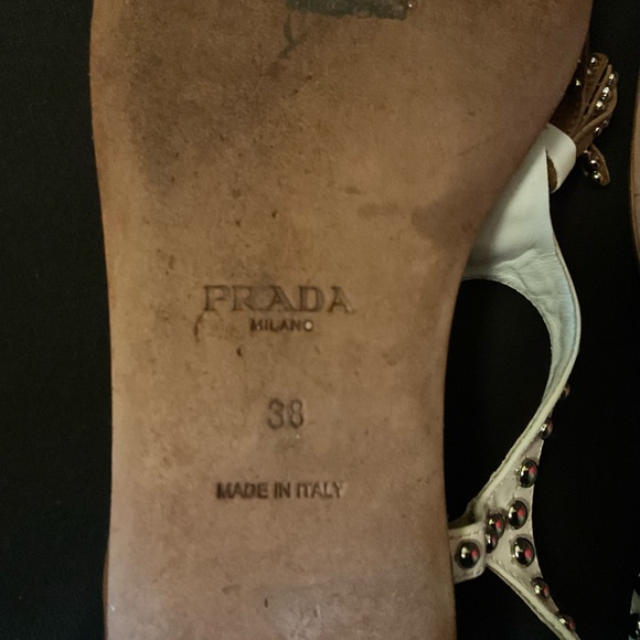 💕Prada leather studded tassel sandal.Size 38, Good-to excellent used condition. - Picture 5 of 13